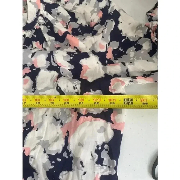 Women's Saint Tropez West Blue and Pink Floral 3/4 Sleeve Blouse Size 1X NWT 068 - Picture 9 of 11